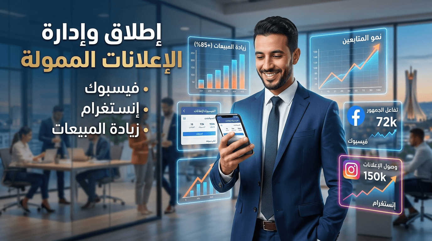 إطلاق وإدارة الإعلانات المُموّلة (Sponsor) لصفحات المحلات والشركات