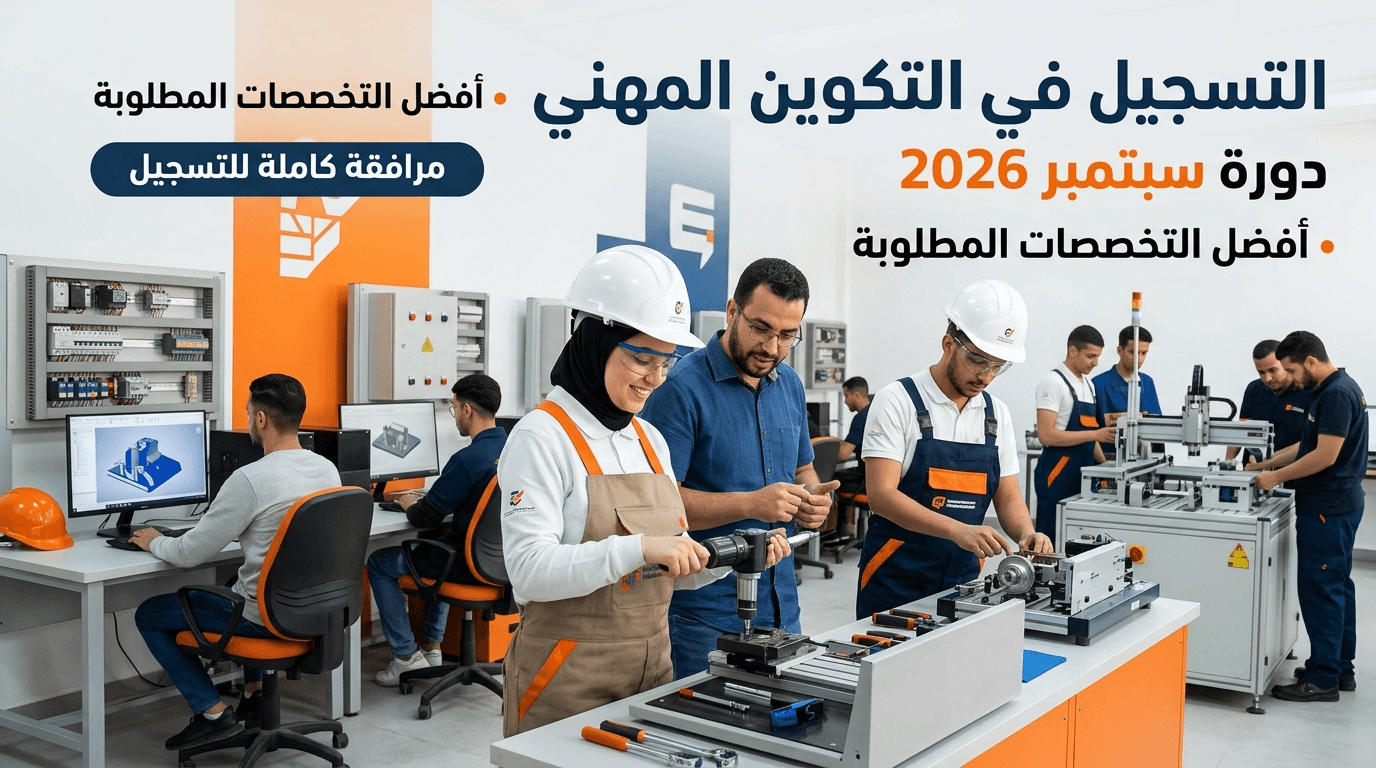 التسجيل الأولي في مراكز ومعاهد التكوين المهني (دورة سبتمبر 2026)