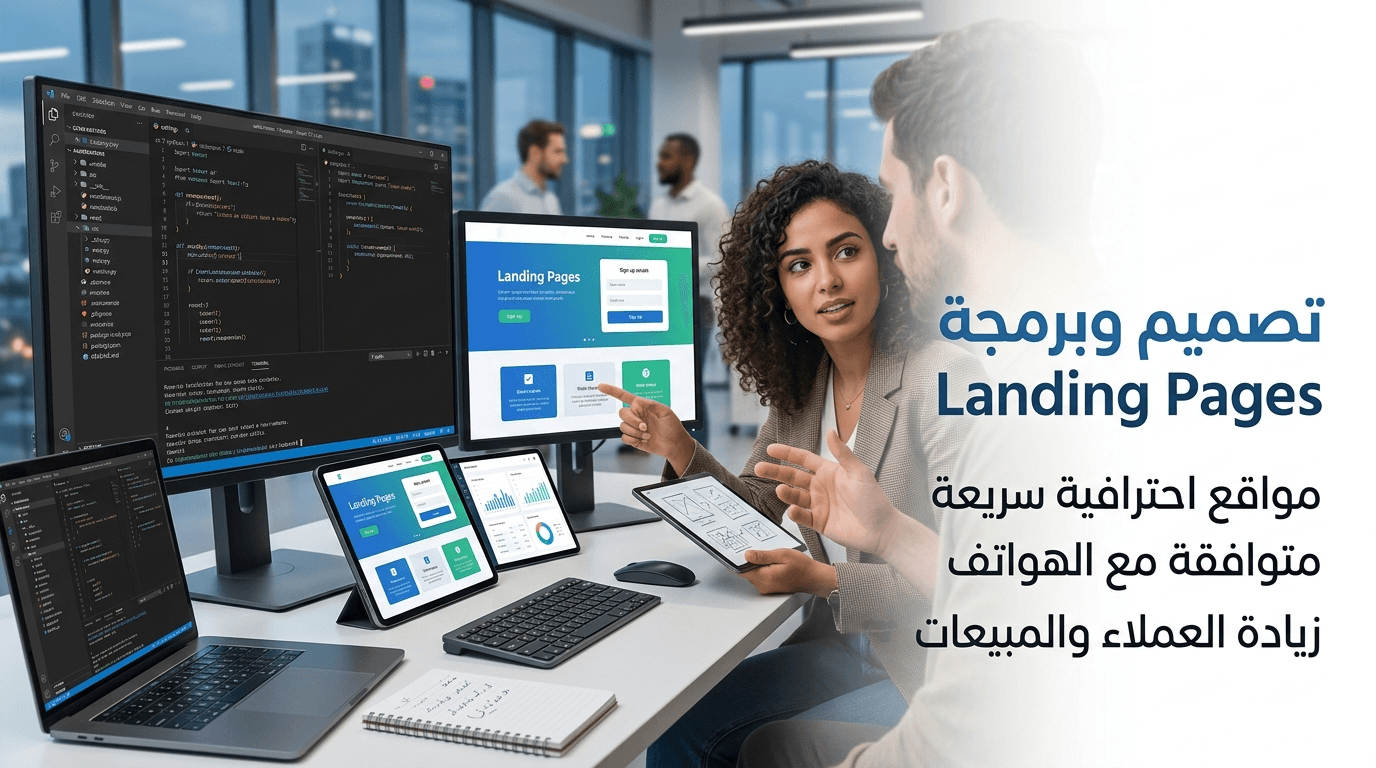 برمجة وتطوير صفحات الهبوط والواجهات التعريفية للمشاريع (Landing Pages)